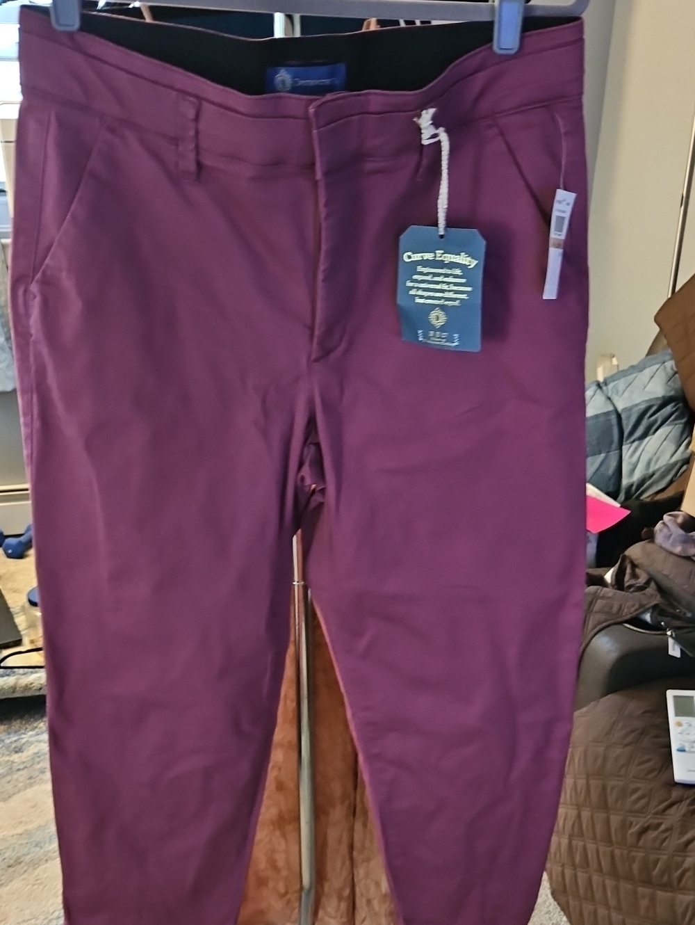 DEMOCRACY AB SOLUTION Deep Plum Straight Pants
